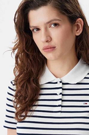 Kadın Tjw Slim Fit Polo T-Shirt - Lacivert | XS