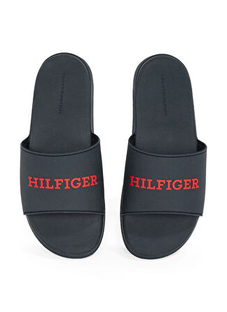 Tommy Hilfiger Lacivert Erkek Plaj Terliği DUAL DENSITY HILFIGER POOL SLIDE