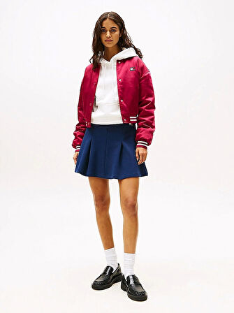 Tommy Hilfiger Kadın Fit And Flare Mini Lacivert  Etek