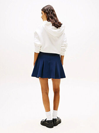 Tommy Hilfiger Kadın Fit And Flare Mini Lacivert  Etek