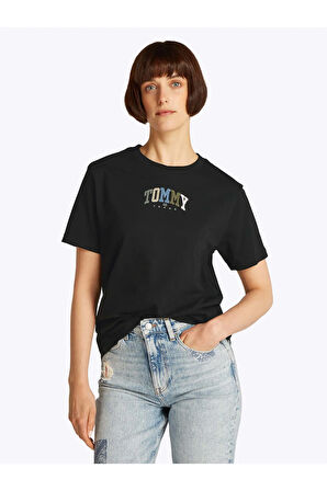 Tommy Jeans Kadın Tişört-DW0DW21337