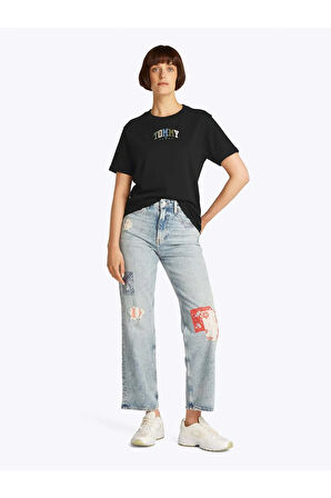 Tommy Jeans Kadın Tişört-DW0DW21337