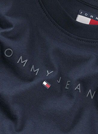 Tommy Jeans Bisiklet Yaka Mavi Kadın T-Shirt DW0DW20315C1G
