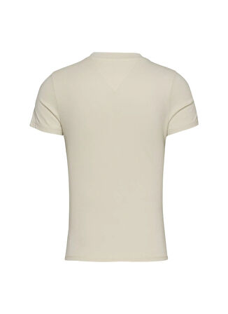 Tommy Jeans Bisiklet Yaka Bej Kadın T-Shirt DW0DW20315ACG