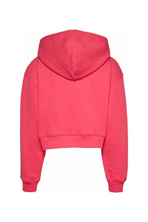 Kadın Tjw Fermuarlı Kapüşonlu Sweatshirt - Pembe | XS