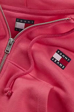 Kadın Tjw Fermuarlı Kapüşonlu Sweatshirt - Pembe | XS