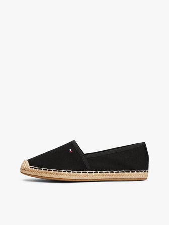TOMMY HILFIGER Kadın Marka Logolu Günlük Kullanıma Uygun Siyah Espadril FW0FW08541 BDS