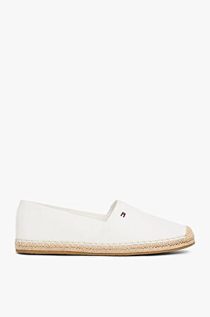 Kadın Th Bayrak Nakışlık Canvas Espadrille Loafer Ayakkabı - Ekru | 37