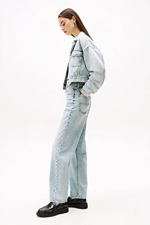 Kadın Th Layla Yüksek Bel Düz Paça Jeans - Açık Mavi | 27/28