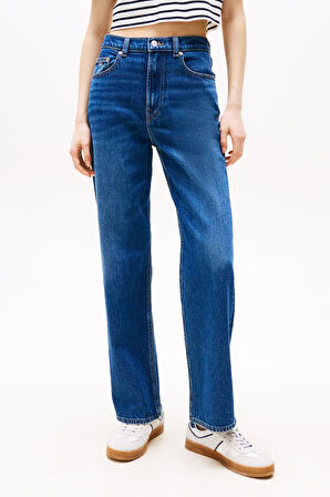 Kadın Layla Slim Fit Yüksek Bel Düz Paça Jean Pantolon - Mavi | 29/28