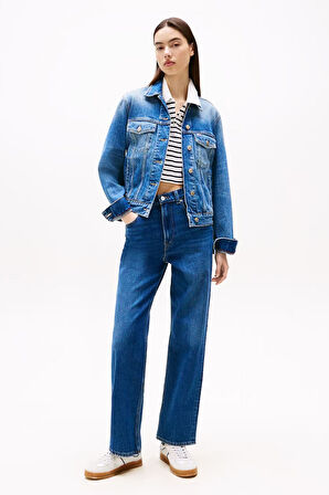 Kadın Layla Slim Fit Yüksek Bel Düz Paça Jean Pantolon - Mavi | 29/28