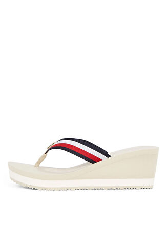 Tommy Hilfiger Krem Kadın Plaj Terliği FW0FW08520