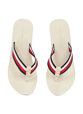 Tommy Hilfiger Krem Kadın Plaj Terliği FW0FW08520
