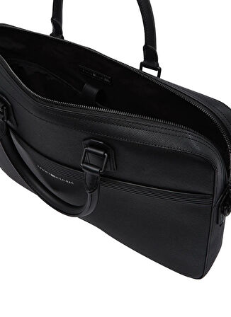 Tommy Hilfiger Deri Siyah Erkek Laptop Çantası TH BUSINESS LEATHER COMP BAG