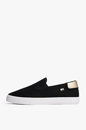 Kadın Th Canvas Slip-On Sneakers - Siyah | 38