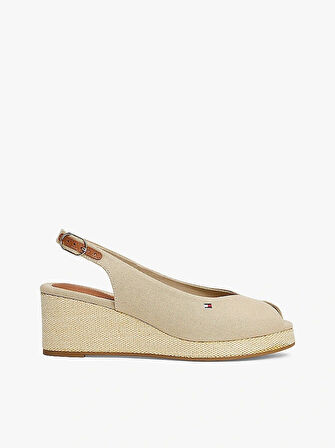 Tommy Hilfiger Kadın Canvas Slingback  Espadril Sandalet