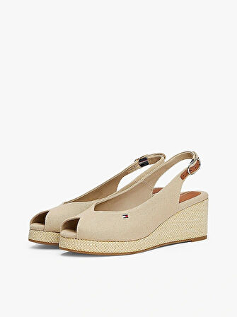 Tommy Hilfiger Kadın Canvas Slingback  Espadril Sandalet