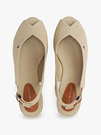 Tommy Hilfiger Kadın Canvas Slingback  Espadril Sandalet