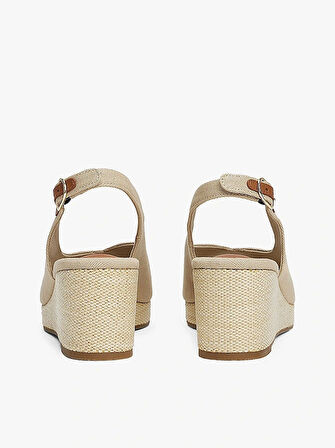 Tommy Hilfiger Kadın Canvas Slingback  Espadril Sandalet