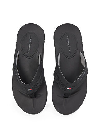 Tommy Hilfiger Siyah Erkek Plaj Terliği MOLDED HILFIGER BEACH SANDAL