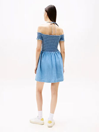 Tommy Jeans TJW CHAMBRAY FIT & FLARE DRESS