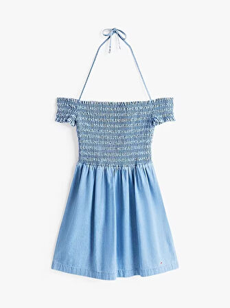 Tommy Jeans TJW CHAMBRAY FIT & FLARE DRESS