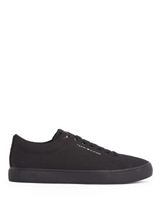 Tommy Hilfiger Siyah Erkek Sneaker TH HI VULC LOW CORE CANVAS