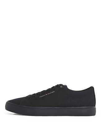 Tommy Hilfiger Siyah Erkek Sneaker TH HI VULC LOW CORE CANVAS
