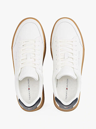 Tommy Hilfiger Kadın  Beyaz Deri Sneaker