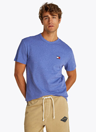 Tommy Jeans Bisiklet Yaka Mavi Erkek T-Shirt DM0DM20322DSF TJM REG BADGE TEE EXT