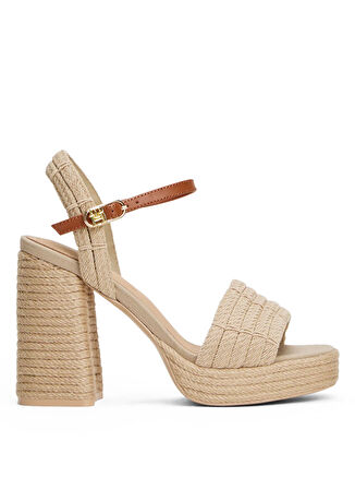 Tommy Hilfiger Bej Kadın Topuklu Sandalet FW0FW08425