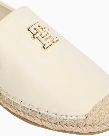 Tommy Hilfiger Logo Leather Espadrilles Ayakkabı
