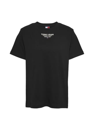 Tommy Jeans Bisiklet Yaka Siyah Kadın T-Shirt DW0DW21341BDS