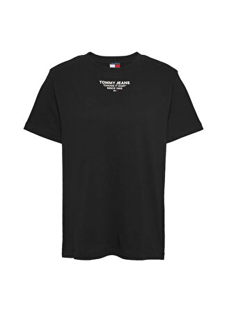 Tommy Jeans Bisiklet Yaka Siyah Kadın T-Shirt DW0DW21341BDS