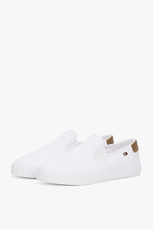Kadın Th Canvas Slip-On Sneakers - Beyaz | 37