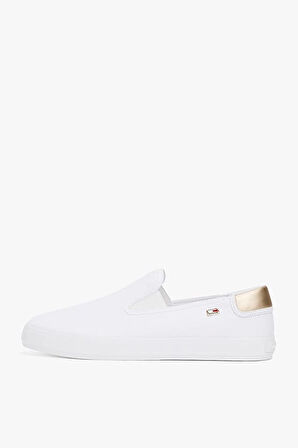 Kadın Th Canvas Slip-On Sneakers - Beyaz | 37