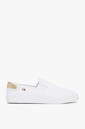 Kadın Th Canvas Slip-On Sneakers - Beyaz | 38