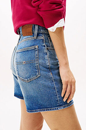 Kadın Th Regular Denim Mom Şort - Mavi | 27