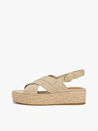 DENIM ESPADRILLE PLATFORM SANDAL