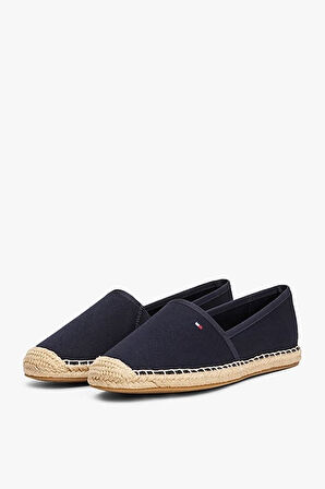 Kadın Th Bayrak Nakışlık Canvas Espadrille Loafer Ayakkabı - Lacivert | 37