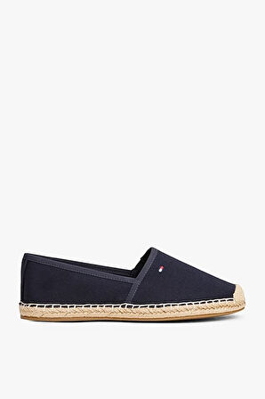 Kadın Th Bayrak Nakışlık Canvas Espadrille Loafer Ayakkabı - Lacivert | 37