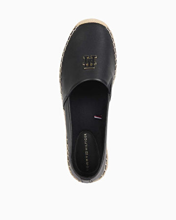 Tommy Hilfiger Logo Leather Espadrilles Ayakkabı