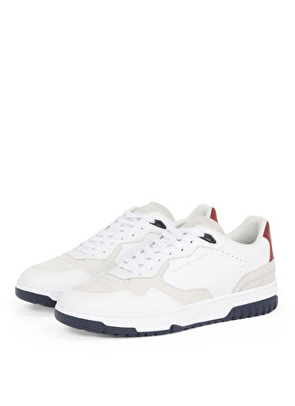 Tommy Hilfiger Beyaz Erkek Sneaker TH BASKET BETTER RWB LTH