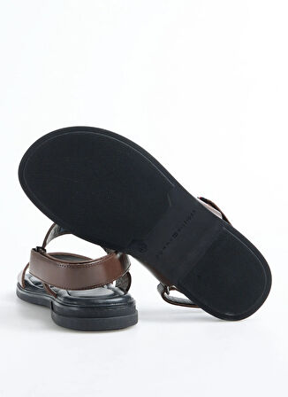 Tommy Hilfiger Deri Kahve Erkek Sandalet PREMIUM HILFIGER STRAPPY LH SAND