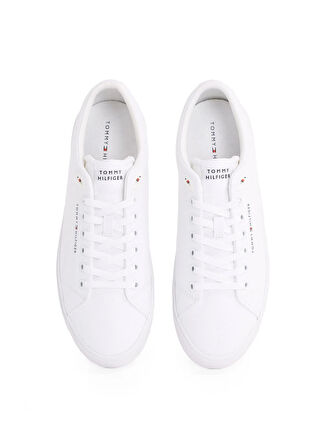 Tommy Hilfiger Beyaz Erkek Sneaker TH HI VULC LOW CORE CANVAS