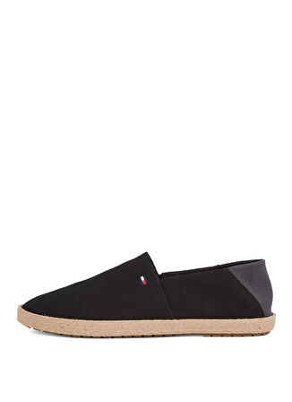 Tommy Hilfiger Siyah Erkek Espadril HILFIGER ESPADRILLE CORE TEXTILE