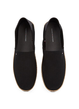 Tommy Hilfiger Siyah Erkek Espadril HILFIGER ESPADRILLE CORE TEXTILE