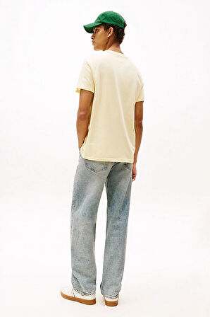Erkek Tjm Linear Chest T-Shirt - Krem | S