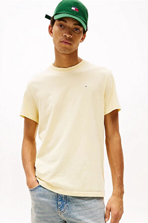 Erkek Tjm Linear Chest T-Shirt - Krem | L