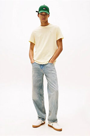 Erkek Tjm Linear Chest T-Shirt - Krem | L